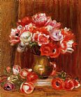 Pierre Auguste Renoir Canvas Paintings - Anemones 3